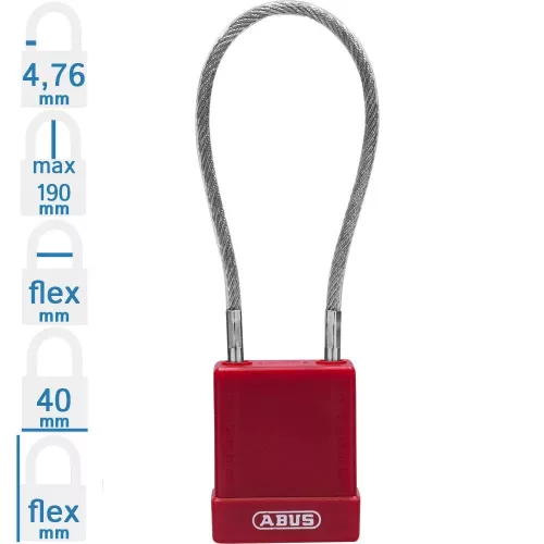 MUNKAVÉDELMI KIZÁRÓ LAKAT 76/40 CAB40 ABUS LOTO