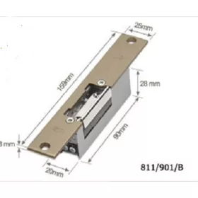 Elektromos Zár Rövid Jis 811-901X Inverz 12V Dc Áll.