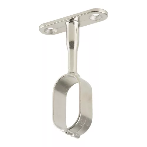 Kleiderstangenhalter Oval mit Stiel Nickel 15541