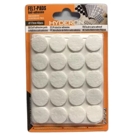   Bútorcsúsztató Filc Öntapadó 17Mm Fehér 20Db/Cs Hyderon