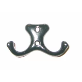 Kleiner 2-zinkiger Haken, schlicht, schwarz, M 320, schwarz