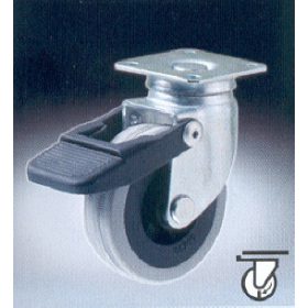 Wheel Rubber 80Mm Swivel Brake 50Kg Dp/1/2/7