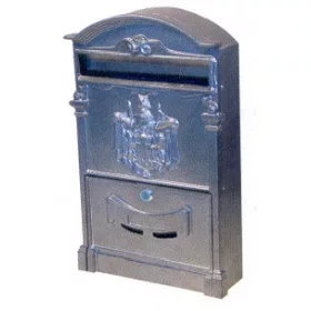 POSTALÁDA ÖNTÖTT EZÜST CÍMERES ARTHUR 26*8*40 CM