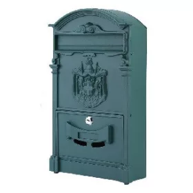 POSTALÁDA ÖNTÖTT ZÖLD CÍMERES ARTHUR 26*8*40 CM