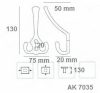 Fogas Formás Kalaptartós Króm 35583 Ak7035 Cp, 34-3