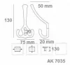 Hutablage in Hakenform, Kupfer, Ak7035, Bp 35584