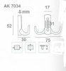 Fogas Kicsi 2-Ágú Modern Króm 289679 Ak7034 Cp