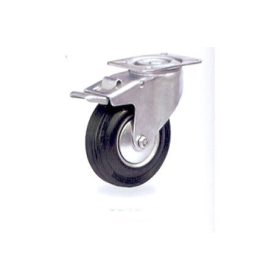 Wheel Rubber 125 Mm Swivel-Brake I P102-11D125S
