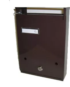 POSTALÁDA ÁLLÓ 2 BED.BARNA NÉVTART.SÓLY 30*21 MINIMÁL Z.