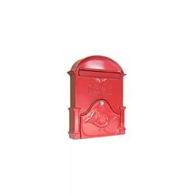 POSTALÁDA ÖNTÖTT PIROS KÜRTÖS V-400 40*30*6.5CM