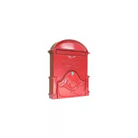 POSTALÁDA ÖNTÖTT PIROS KÜRTÖS V-330 33*30CM