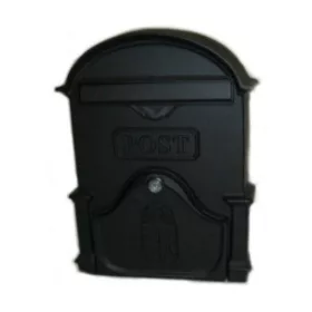 POSTALÁDA ÖNTÖTT FEKETE KÜRTÖS V-400XL 40*30*11CM