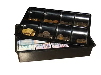 APRÓPÉNZTARTÓ 8 REKESZES A/4 MŰANYAG 40*31*21CM