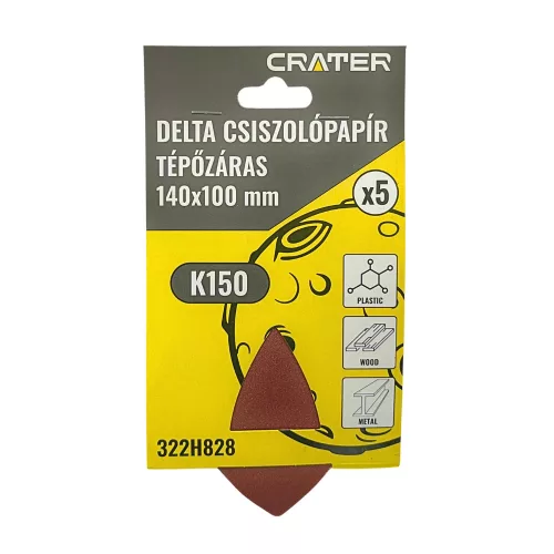 CSISZOLÓPAPÍR TÉPŐZÁRAS K150 DELTACSISZO 5DB CRATER