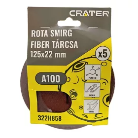 FIBER TÁRCSA 125*22MM A100 /ROTA SMIRG/ 5DB/CSOM CRATER