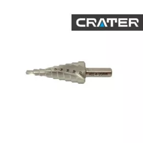 LÉPCSŐS FÚRÓ SPIRÁLIS 4-20MM HSS CRATER BLISZTERES