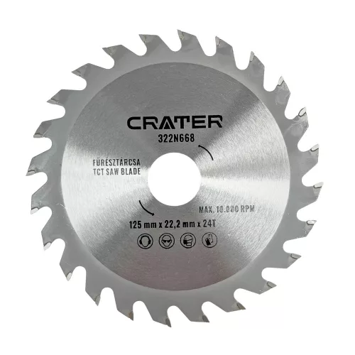 FŰRÉSZTÁRCSA 125*22,2MM 24FOG TCT