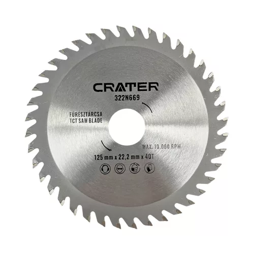 FŰRÉSZTÁRCSA 125*22,2MM 40FOG TCT