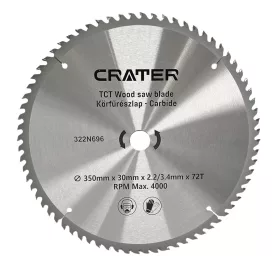 KÖRFŰRÉSZLAP 350*30 / 72FOG CARBIDE CRATER