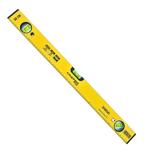 VÍZMÉRTÉK 600 MM 3 LIBELLÁS PROFI CRATER PRO SÁRGA