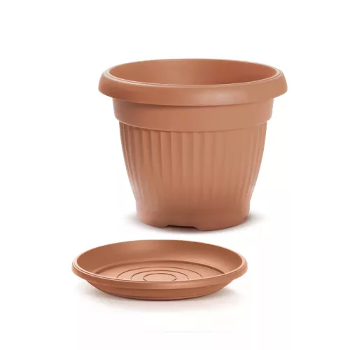 VIRÁGCSERÉP ALÁTÉTTEL TERRAKOTTA DCE40, POD33-R624 - 400X315MM