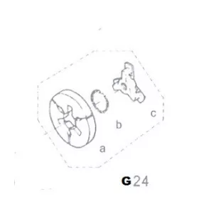 Röpsúly Belső Láncfűrész Alk. G24 Kompl