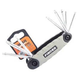   Imbuszkulcs Klt. 8R. Torx T9-T40 Finder 193301 Összecsukható