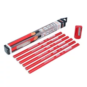   Ácsceruza 240Mm Hb 6Db Piros Hegyezővel Ft354-11 Faster Tools