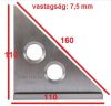 Szögellenörző Talpas 110*110Mm 90/45 Fok Szalkai