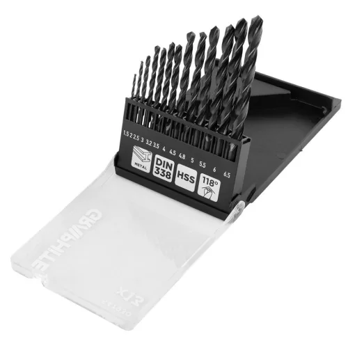 FÉMCSIGAFÚRÓ KÉSZLET 13R. 1,5-6,5MM HSS GRAPHITE