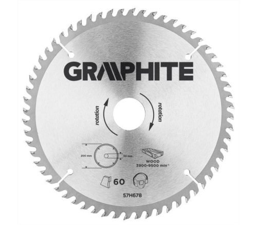 KŐRFŰRÉSZLAP 200*30 MM HM 60FOG GRAPHITE