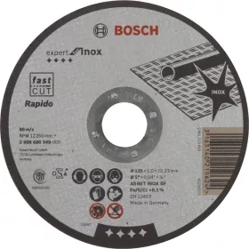 VÁGÓKORONG FÉMRE INOX BOSCH 2608600549 125*1,0*22MM EXP.