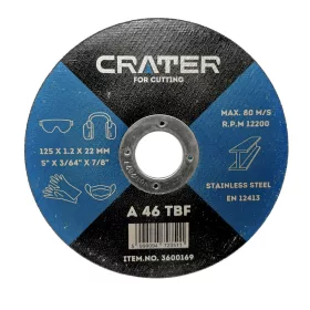 VÁGÓKORONG ROZSDAMENTES ANYAGHOZ CRATER 125x1,2x22MM