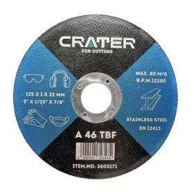 VÁGÓKORONG ROZSDAMENTES ANYAGH.BS CRATER 125x1x22,2MM