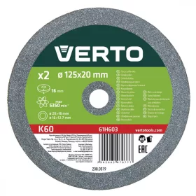 DISC DE ȘLEFUIT 125*16*20MM /12.7/ 2 BUCĂȚI! VERTO