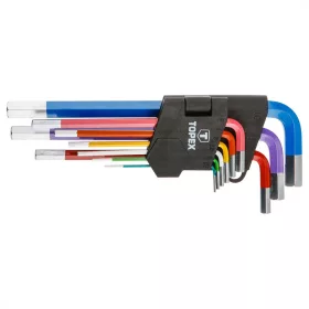 Inbusschlüsselsatz 9R. 1,5-10Mm Farbig Topex