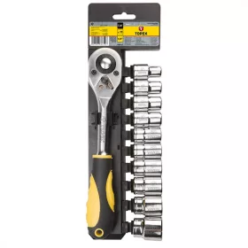 Steckschlüsselsatz 11R. 1/2" Ratschenschlüssel Topex