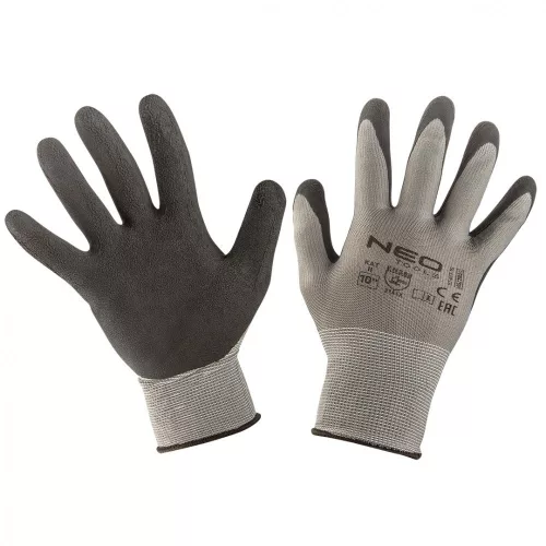 VÉDŐKESZTYŰ LATEXES NYLON 10" NEO TOOLS